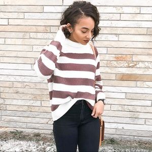 Plum Stripe Sweater